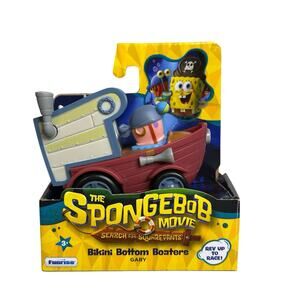 SpongeBob Movie Bikini Bottom Boaters Gary Vehicle Figure Toy Rev To Race Car